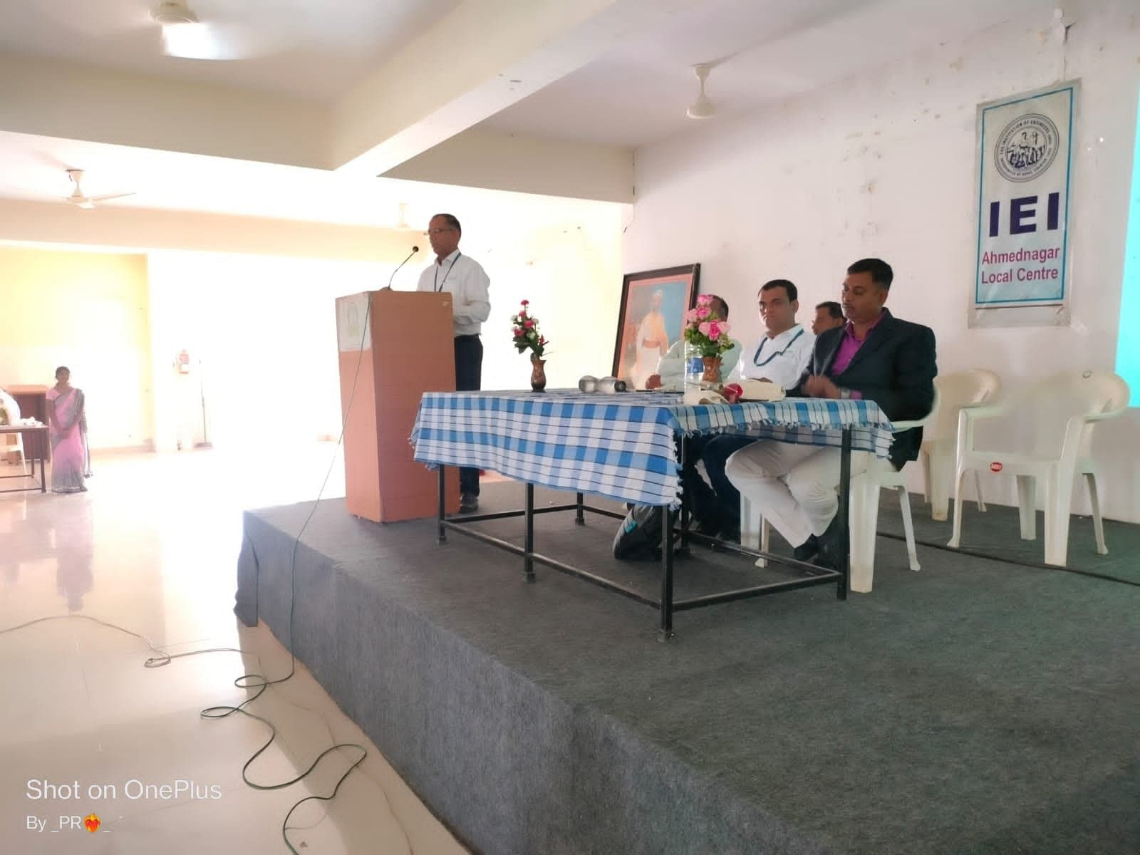 Guests on stage at an Institution of Engineers (India) seminar