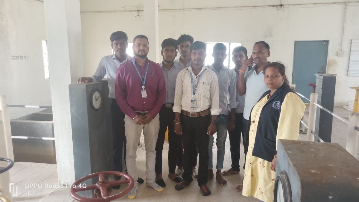 Students and faculty inside the water treatment plant